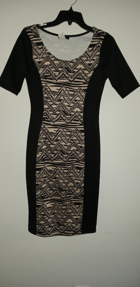 Tribal print large bodycon dress